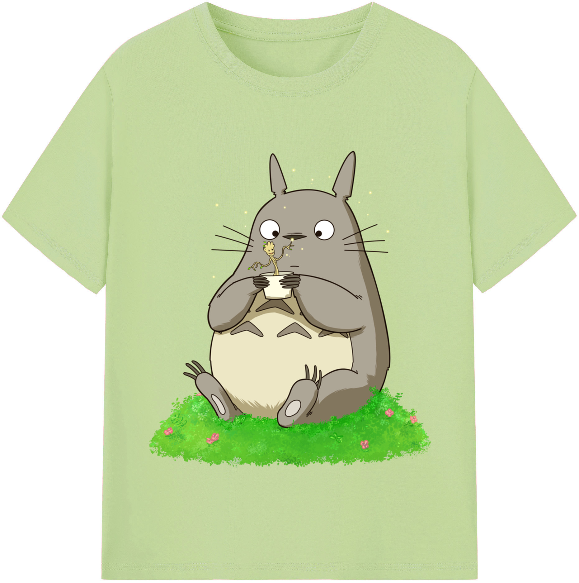 （画像用） となりのトトロ 草壁メイ 草壁サツキ My Neighbor Totoro Satsuki Kusakabe Mei Kusakabe 綿100％半袖Tシャツ（フロントプリント）